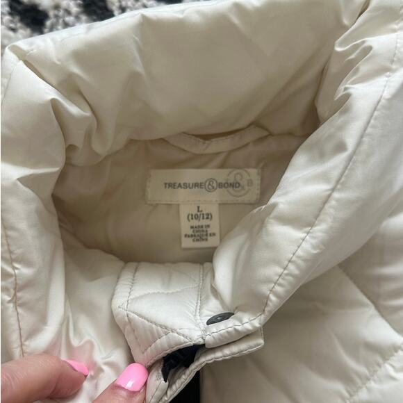Treasure & Bond Girls Diamond Quilted Puffer Jacket Large 10/12 NWT - Picture 2 of 7